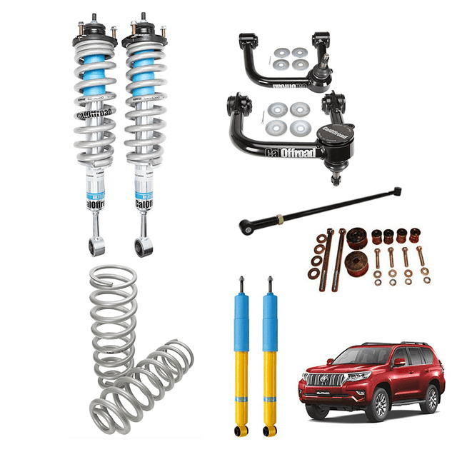 Prado 150 3 Inch Lift Kit - 3" Front 2" Rear - Caloffroad Bilsteins - Suspension 4x4