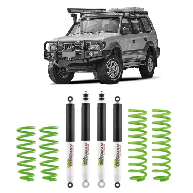 90 series Prado lift kit 50mm | Ironman Nitro Gas - Suspension 4x4